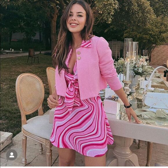 ZARA LINEN BLEND PRINT DRESS - Picture 4 of 14